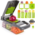 Nicer Dicer Plus 12-in-1 Vegetable Cutter, Fruit Slicer, Vegetable Peeler, All-in-One Vegetable & Fruit Slicer, Peeler & Grater 5-in-1 Multifunctional High-Quality Vegetable & Fruit Slicer With Five Changeable Blades, Hand Protector